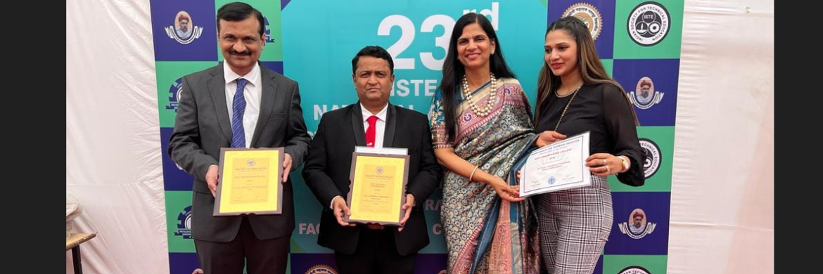 ISTE awarded APSIT recently with Best Engineering College  & Best Principal Award